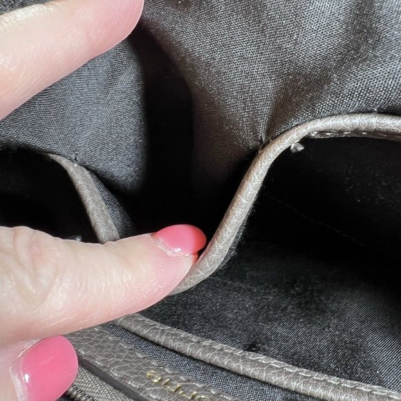 Liz Claiborne Kelsey Handbag Purse Mini Tote 7.5" Black & Grey Vegan Leather - Picture 14 of 16